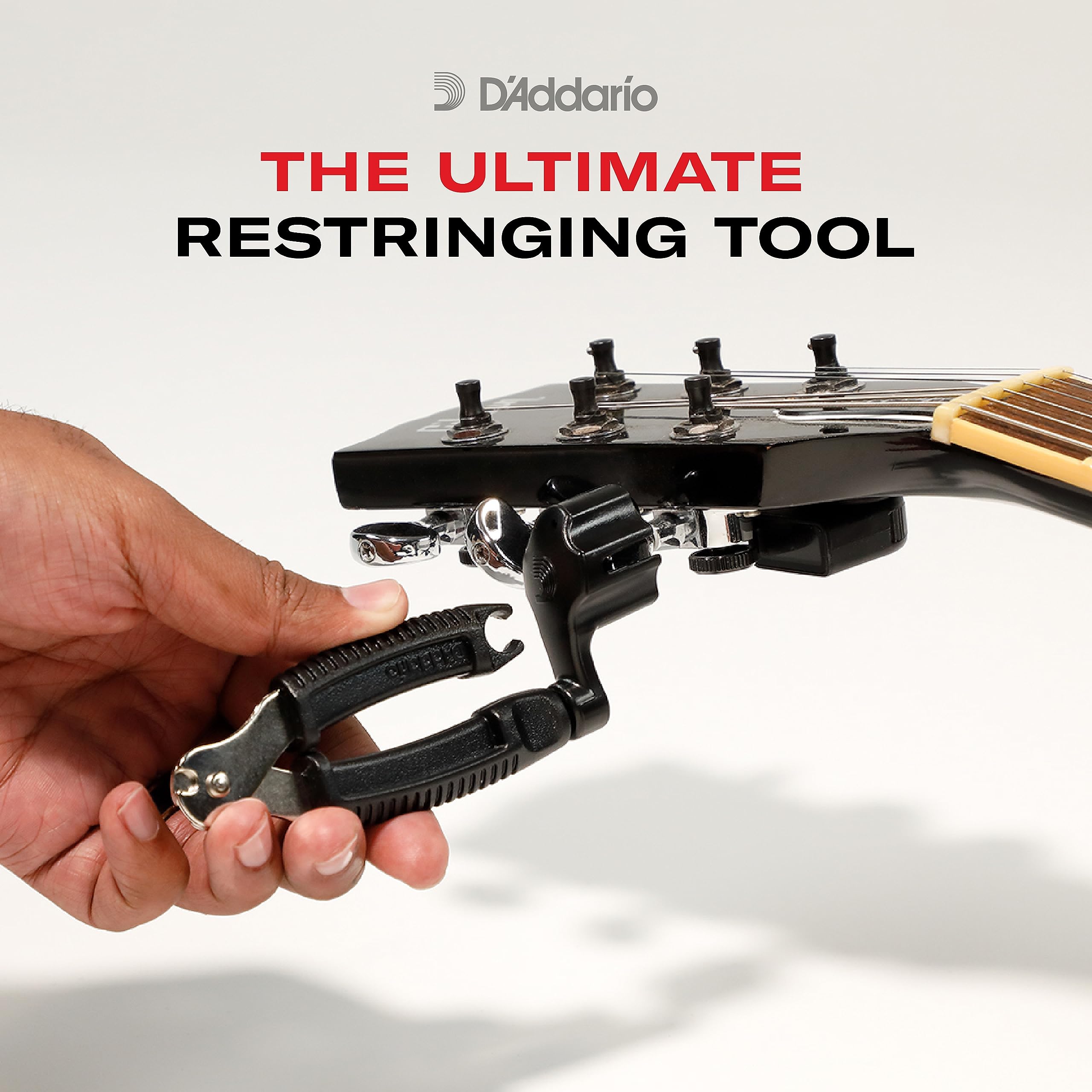 D'Addario Accessories Pro-Winder Guitar String Winder, Cutter, Bridge Pin Puller - All in One Guitar Tool - Black - Image 3