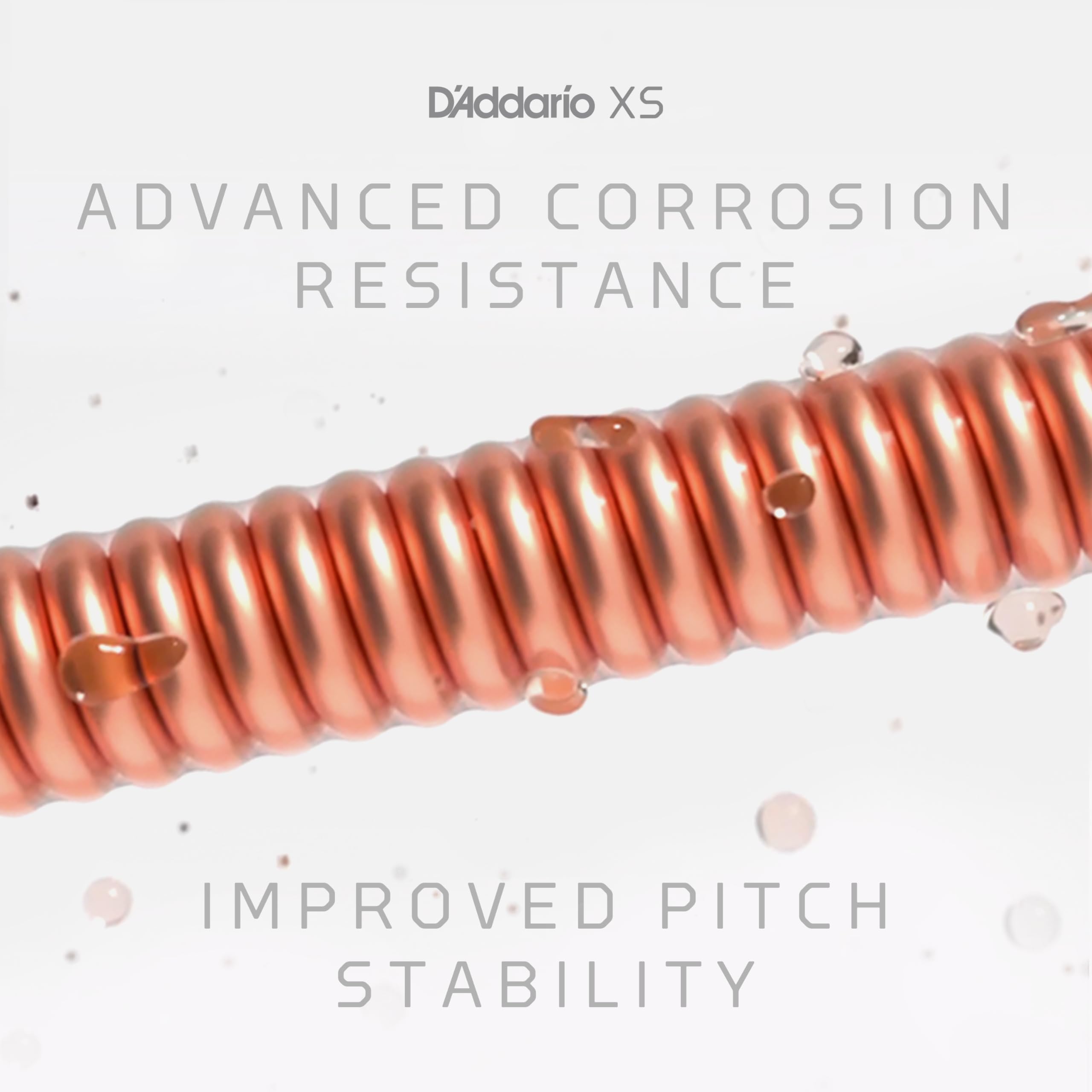 D'Addario Acoustic Guitar Strings, XS Phosphor Bronze Coated, XSAPB1253, Light Gauge 12-53, 6-String Set, Pack of 1 - Image 4