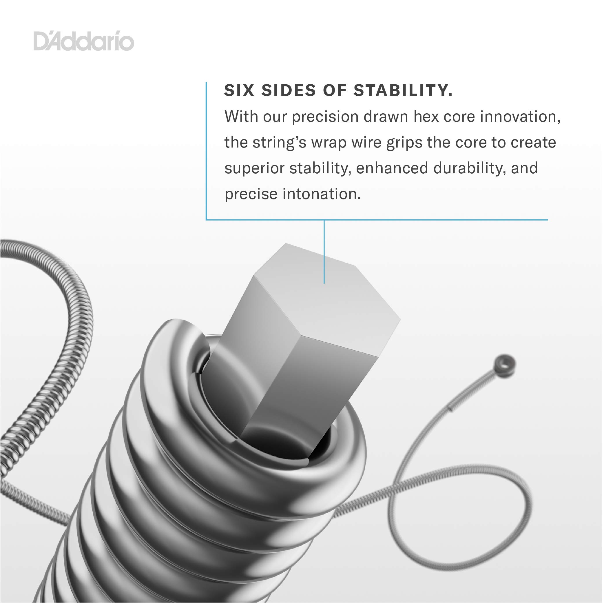 D'Addario Guitar Strings - Acoustic Guitar Strings - Nickel Bronze - For 6 String Guitar - Natural, Clear, & Focused Tone - NB1253 - Light, 12-53 - Image 4