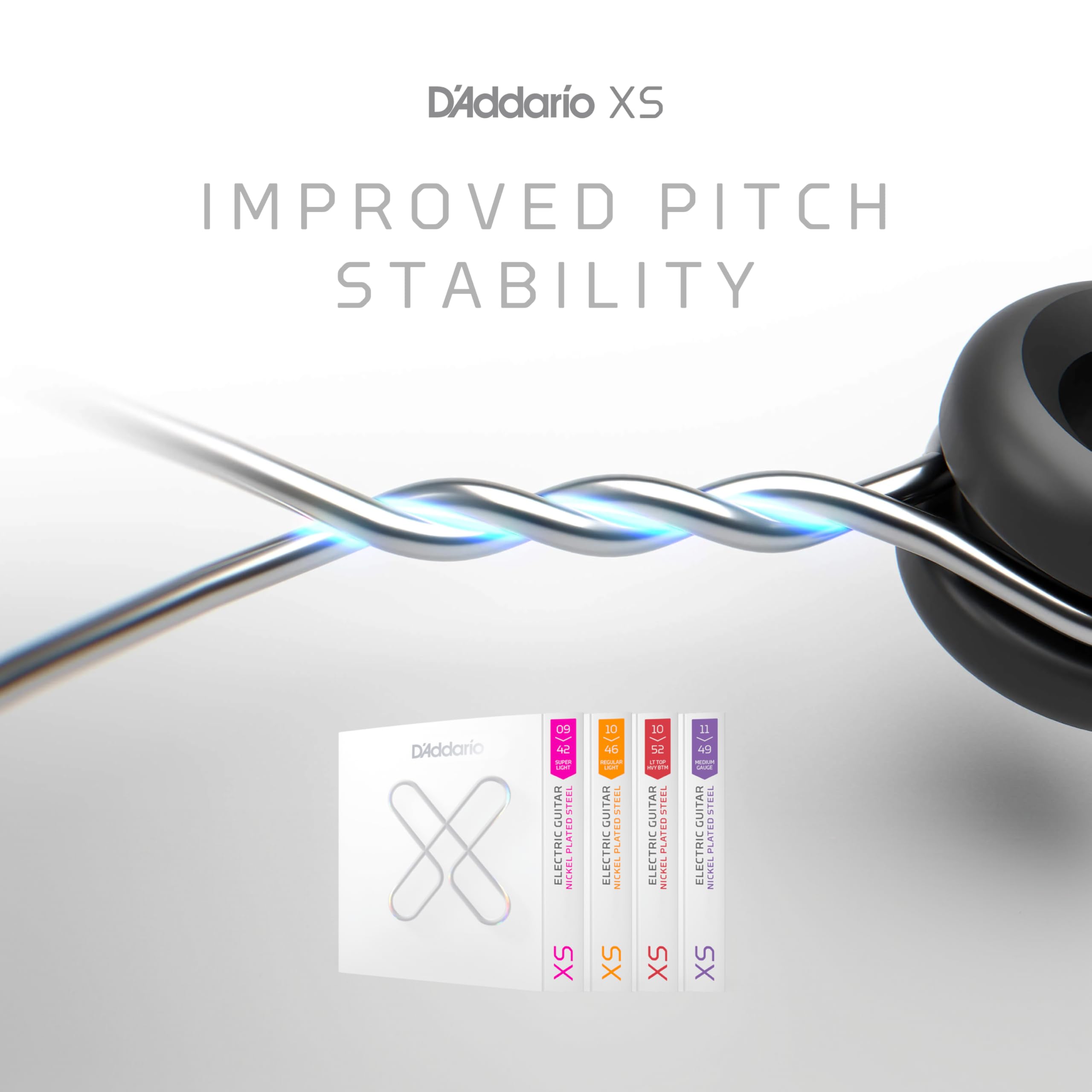 D'Addario Electric Guitar Strings, XS Nickel Coated, XSE0942, Super Light Gauge 09-42, 6-String Set, Pack of 1 - Image 6