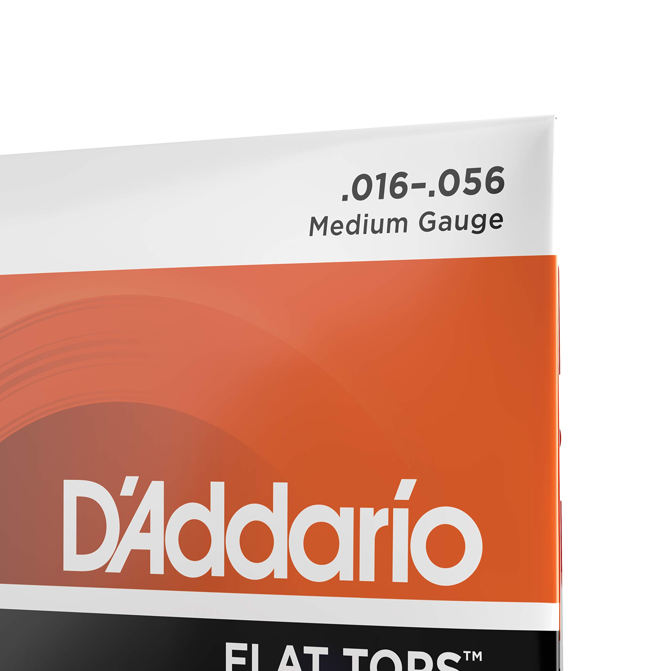 D'Addario Guitar Strings - Acoustic Guitar Strings - Flat Tops Phosphor Bronze - For 6 String Guitar - Warm, Semi-Bright Tone - EFT13 - Resophonic Guitar, 16-56 - Image 4