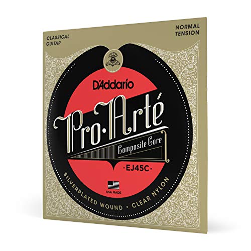D'Addario Guitar Strings - Pro-Arte Classical Guitar Strings - EJ45C - Nylon Guitar Strings - Silver Plated Wrap, Composite Core, Clear Nylon Trebles - Normal Tension - Image 5