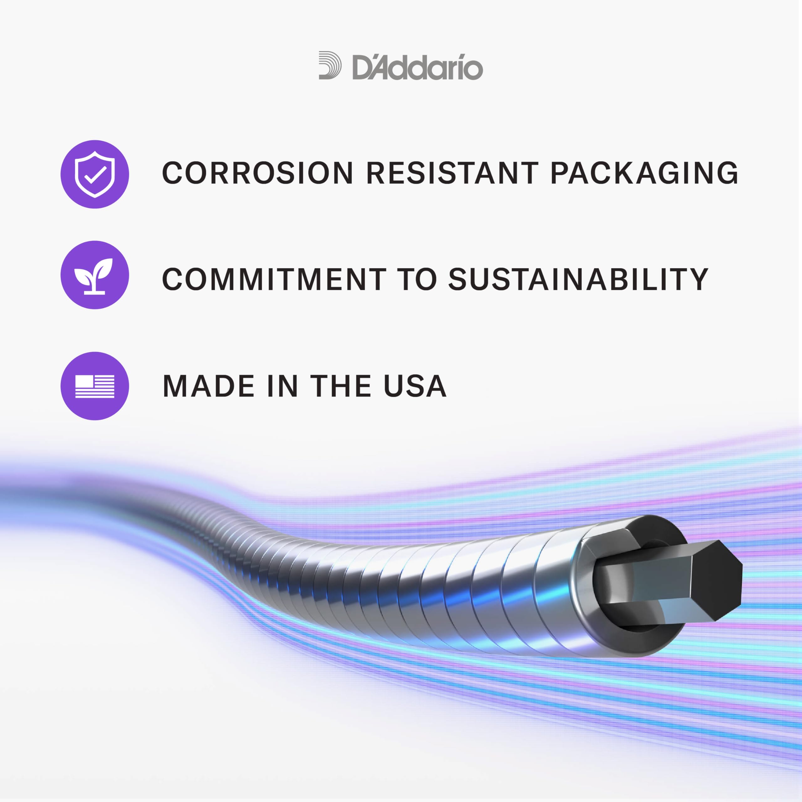 D'Addario Guitar Strings - XL Chromes Electric Guitar Strings - Flat Wound - Polished for Ultra-Smooth Feel and Warm, Mellow Tone - ECG24 - Jazz Light, 11-50, 1-Pack - Image 5